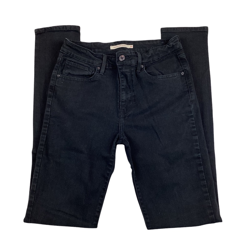 Levi’s 721 High Rise Skinny Jeans Black - Picture 5 of 9